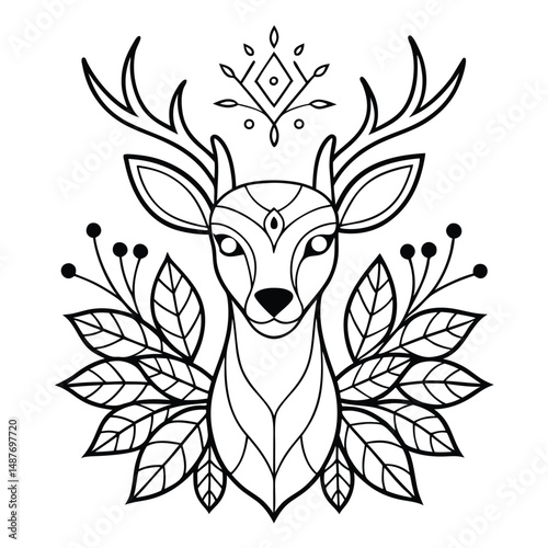 Deer Mandala Design