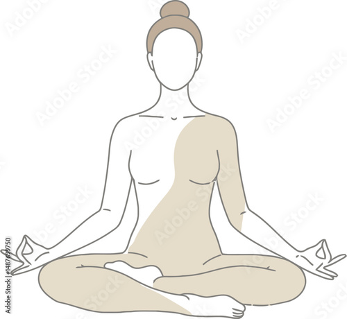 Minimalist Meditation Vector
