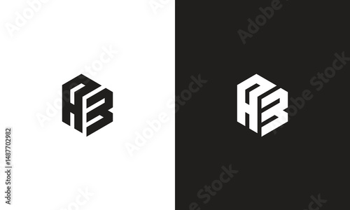 AB logo, monogram unique logo, black and white logo, premium elegant logo, letter AB Vector minimalist