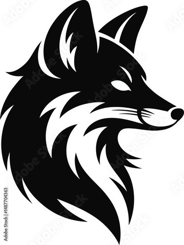 "Stylized Fox Head Illustration"