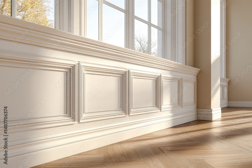 Fototapeta premium A person standing in a modern kitchen. gazing out at a lush garden while a beautifully arranged plate of sushi sits on the counter. showcasing a serene culinary moment