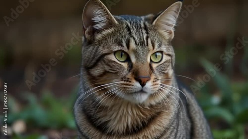 Wallpaper Mural Portrait Cat Video. Ai generated. Torontodigital.ca