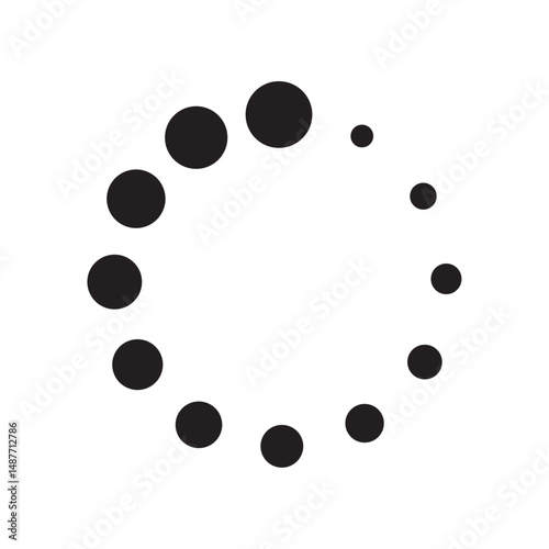 circle symbol flat icon vector waiting for download