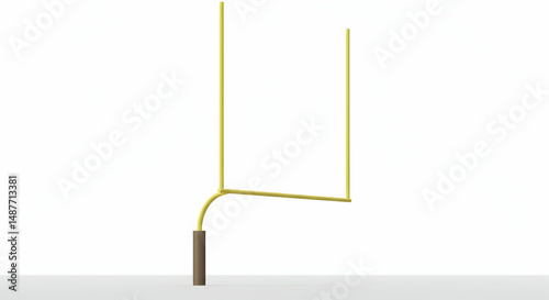 american football,  football,  goalpost, American Football Goalpost on White Background