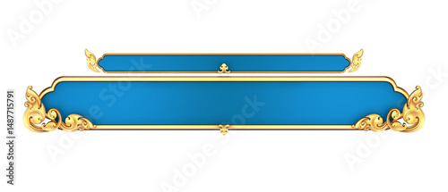 gold banner with ribbon