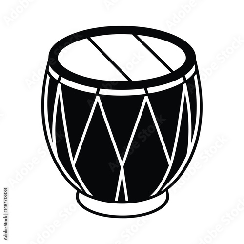 tabla percussion instrument vector outline