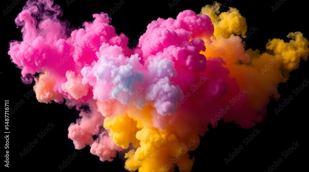 Fototapeta premium Vibrant Colors Of Exploding Smoke