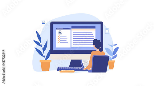  Online training webinar with a presenter on a computer screen, participants taking notes (2)