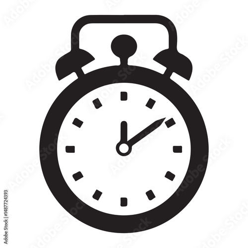 Stop watch timer flat icon vector illustration, Chronometer pictogram, alarm clock icon
