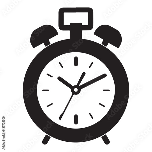 Stop watch timer flat icon vector illustration, Chronometer pictogram, alarm clock icon