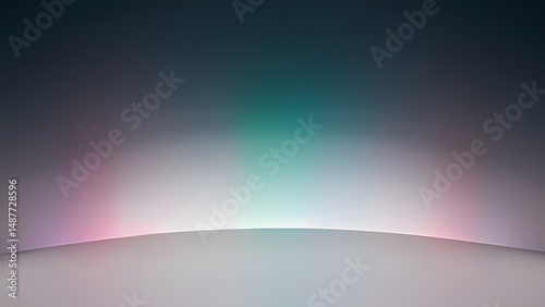 Abstract colorful backdrop design with smooth rainbow waves of light