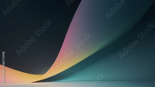 Abstract blue wave design with flowing lines of light creates a futuristic motion pattern