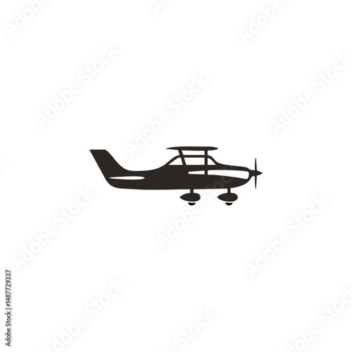 Plane icon logo flat vector design