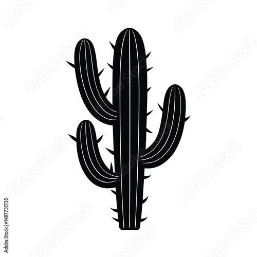 cactus in the desert vector illustration