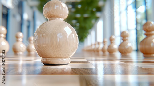 Chess Piece on Chessboard