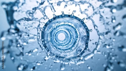 Abstract Water Splash Pattern