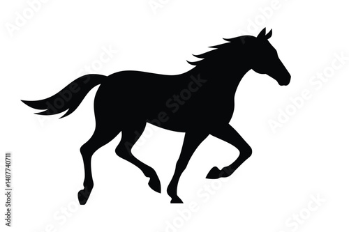 Racehorse Silhouette  Vector bundle  illustration