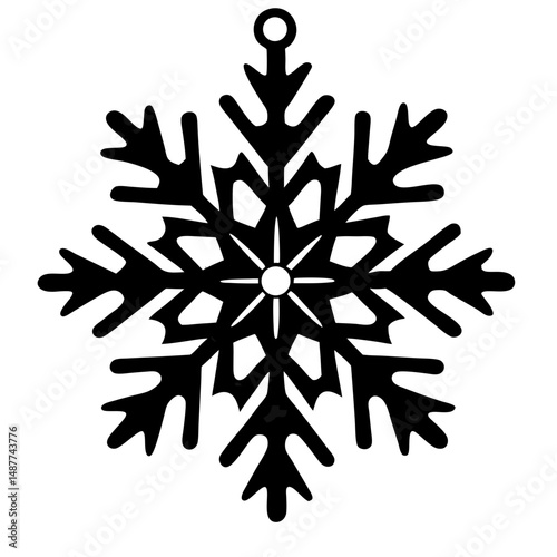 black and white floral ornament