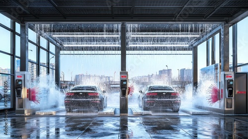 Automated car wash facility