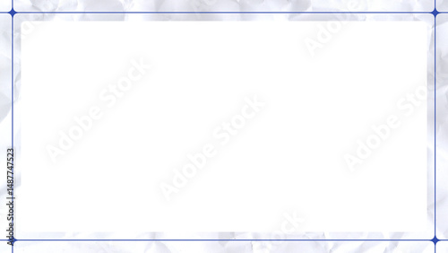 blue frame for any text with white crumpled paper textured 