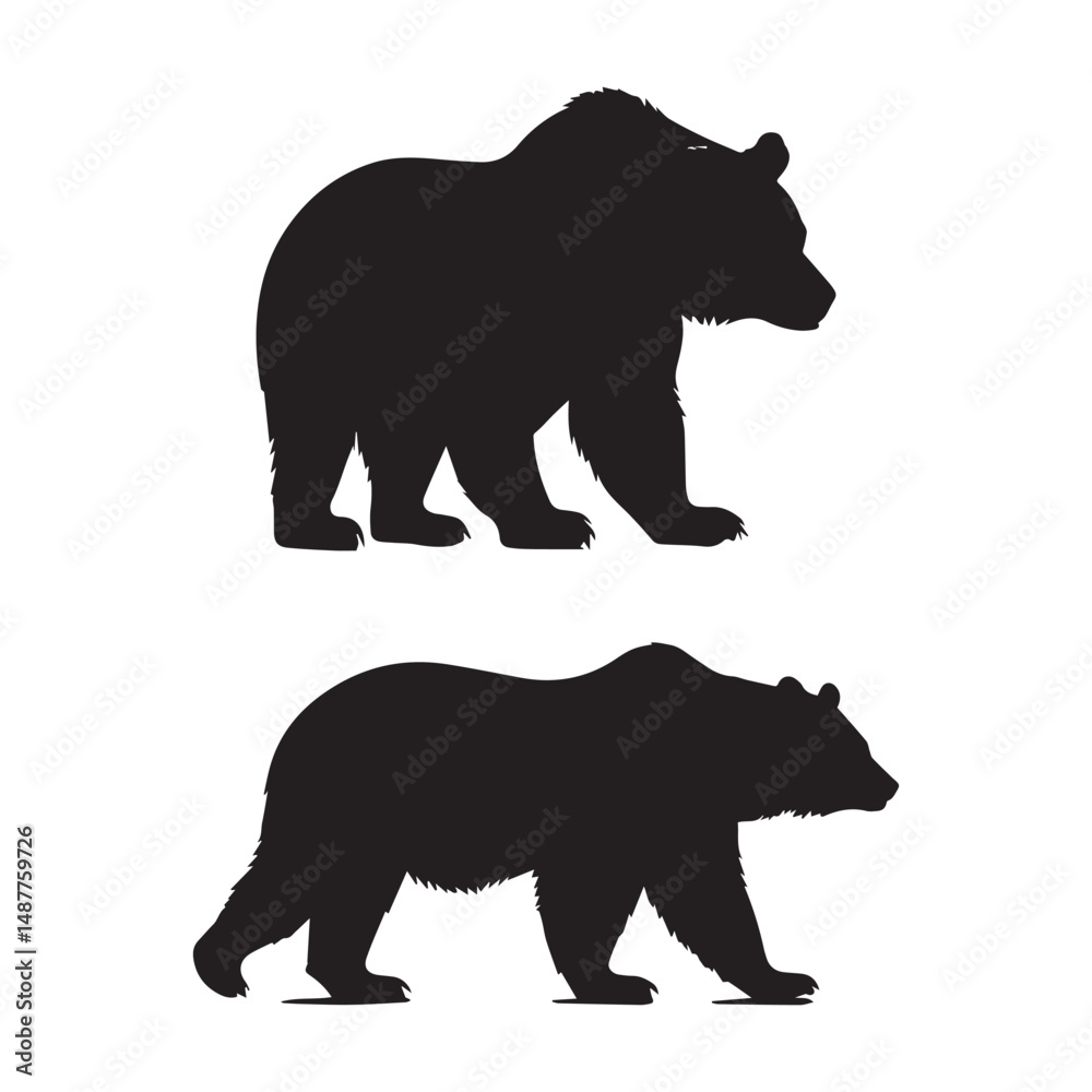 Fototapeta premium bear silhouette vector
