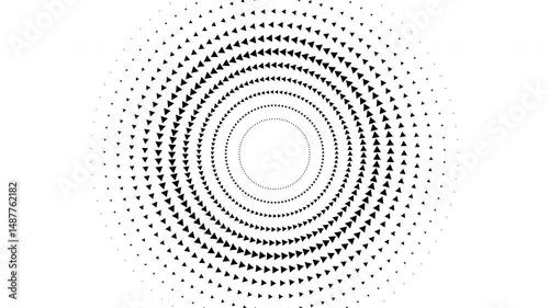 Triangle aground circular copy space seamless geometric pattern transition
