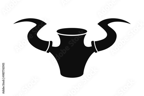drinking-horns-silhuette---vector-art-illustriton-.eps