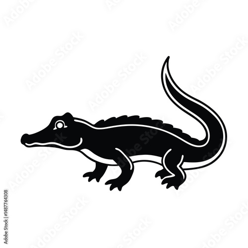 crocodile isolated on white