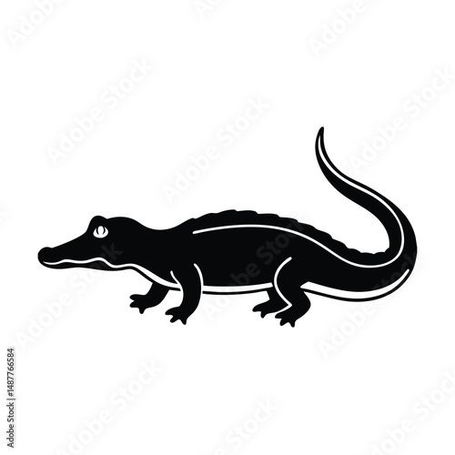 vector illustration of a crocodile