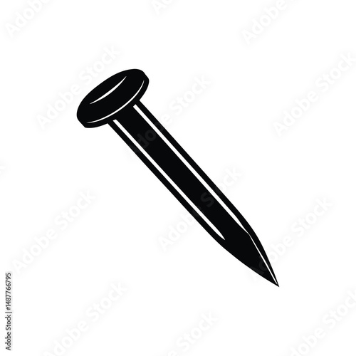 Flat and Minimal Nail logo vector illustration isolated on white background
