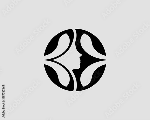 Vector illustration of an alien face as an abstract cartoon emoticon symbol with a smile design