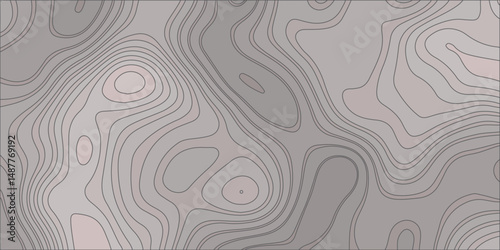  Medium gray topographic contour lines on a light beige background.