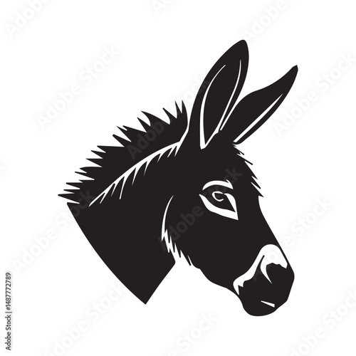 vector illustration of a donkey