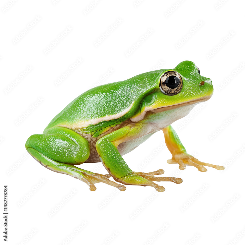 frog on white background