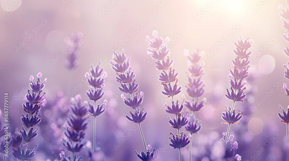 Obraz premium Flowing lavender mist ethereal landscape nature photography soft environment atmospheric viewpoint