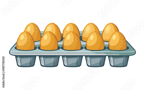 Plastic Egg Tray Kitchen - Vector Illustration
