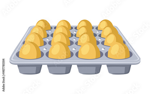 Egg Storage Tray - Vector Illustration