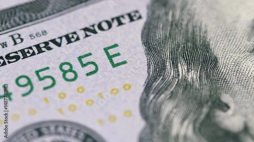 A detailed CloseUp view of a Hundred Dollar Bill showing the Federal Reserve Note clearly