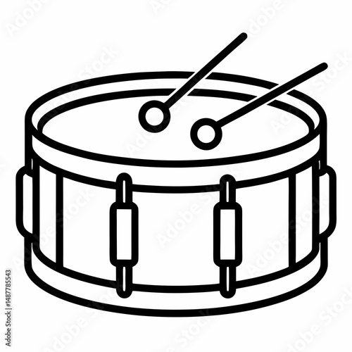 drum and drumsticks