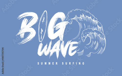 Big wave vector illustration graphics