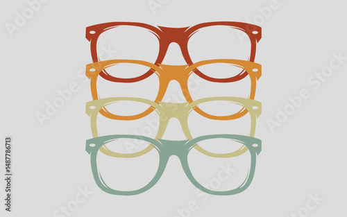 Colorful sun glasses vector illustration