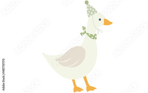 Cute Goose Birthday Sticker graphics
