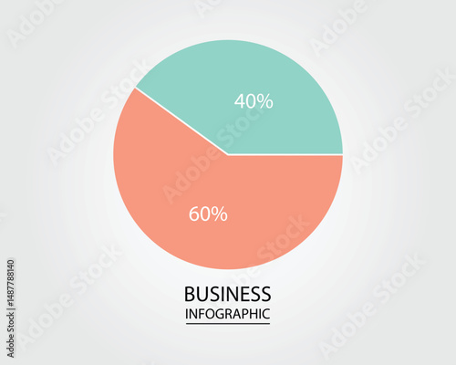 Business Infographic modern design template for banners and infographics for 60% and 40% circle
