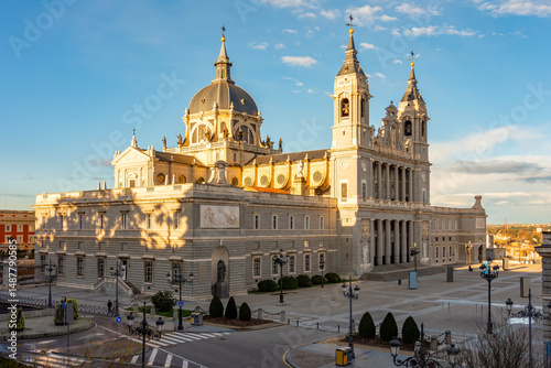 La Almudena (Madrid Royal cathedral) in center of Madrid, Spain