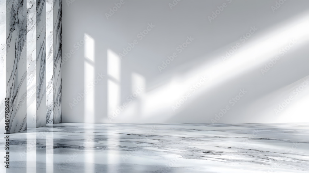 Obraz premium Elegant luxury surface of polished marble in pale silver modern interior stone background minimalist design