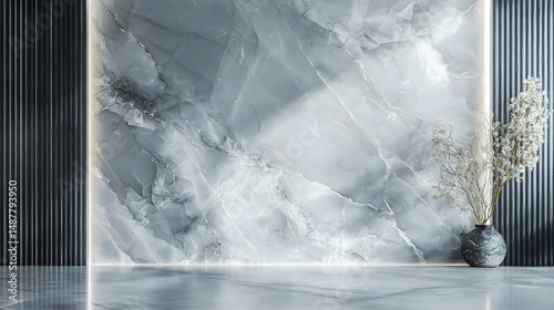 Elegant luxury marble surface in pale silver polished stone background stylish interior design modern environment