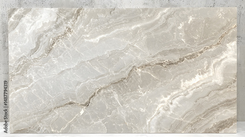 Elegant marble surface in pale silver luxury interior design polished stone background modern environment aesthetic view