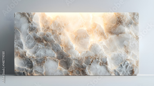 Elegant action of luxury marble surface display polished stone environment aesthetic texture background