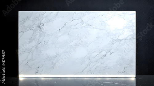 Elegant luxury polished marble surface white stone background interior decor modern setting minimalist viewpoint