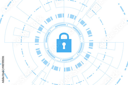 Cyber security technology concept , Shield With Keyhole icon with world map background , personal data , vector illustration.